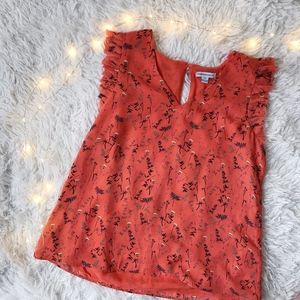 ◦ KATHERINE BARCLAY ◦ Floral orange blouse